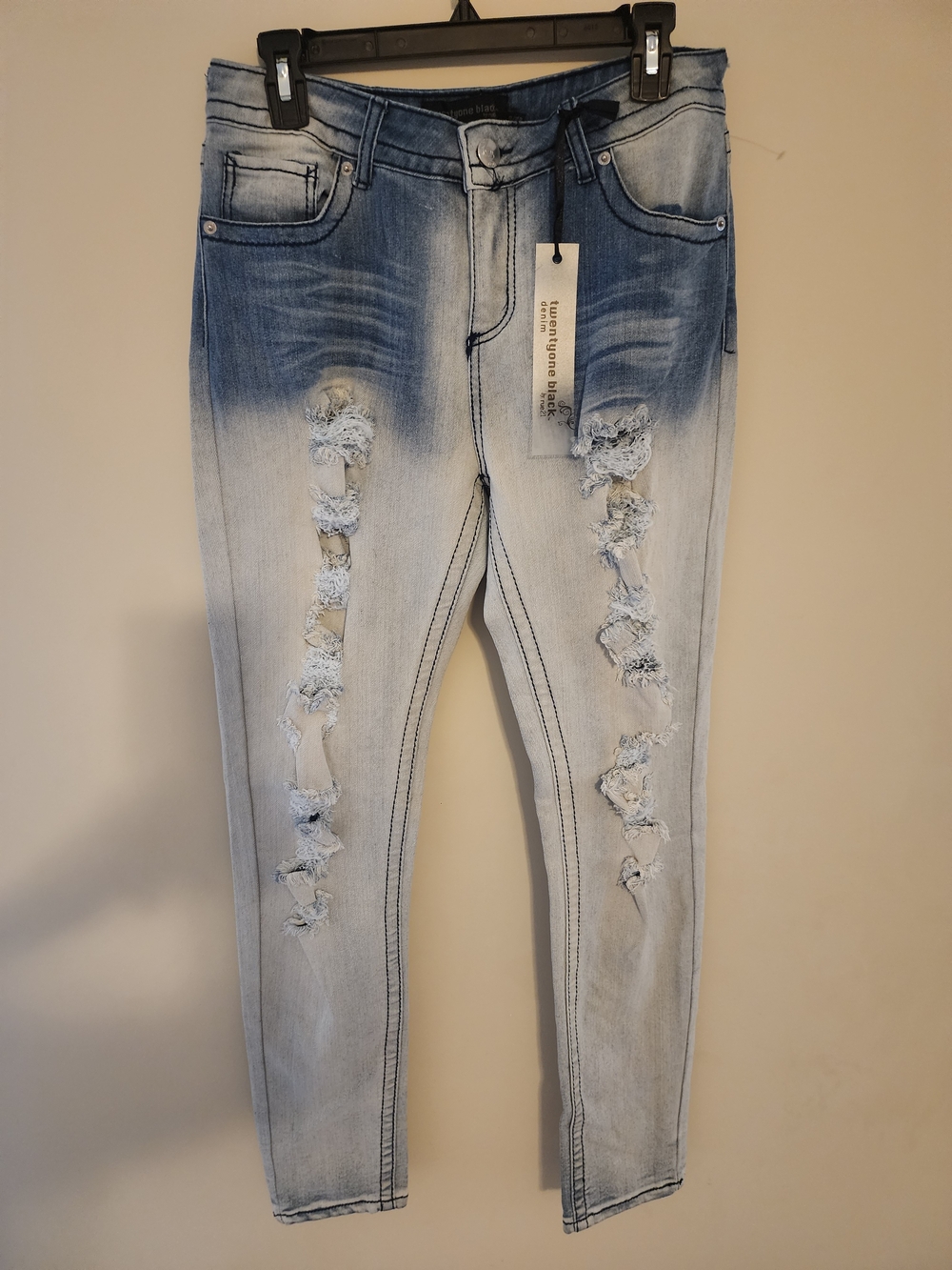 Rue21 Light Blue High-Rise Distressed Skinny Jeans